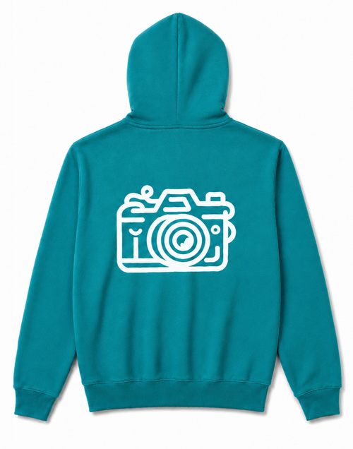 Sea Glass Hoodie with Snow Graphic